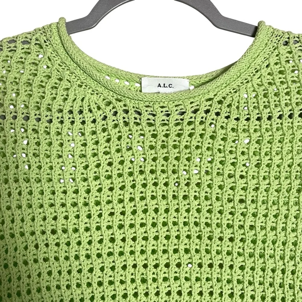 A.L.C. Laney Open Knit Crochet Balloon Sleeve Pullover Sweater — XS - Picture 7 of 11